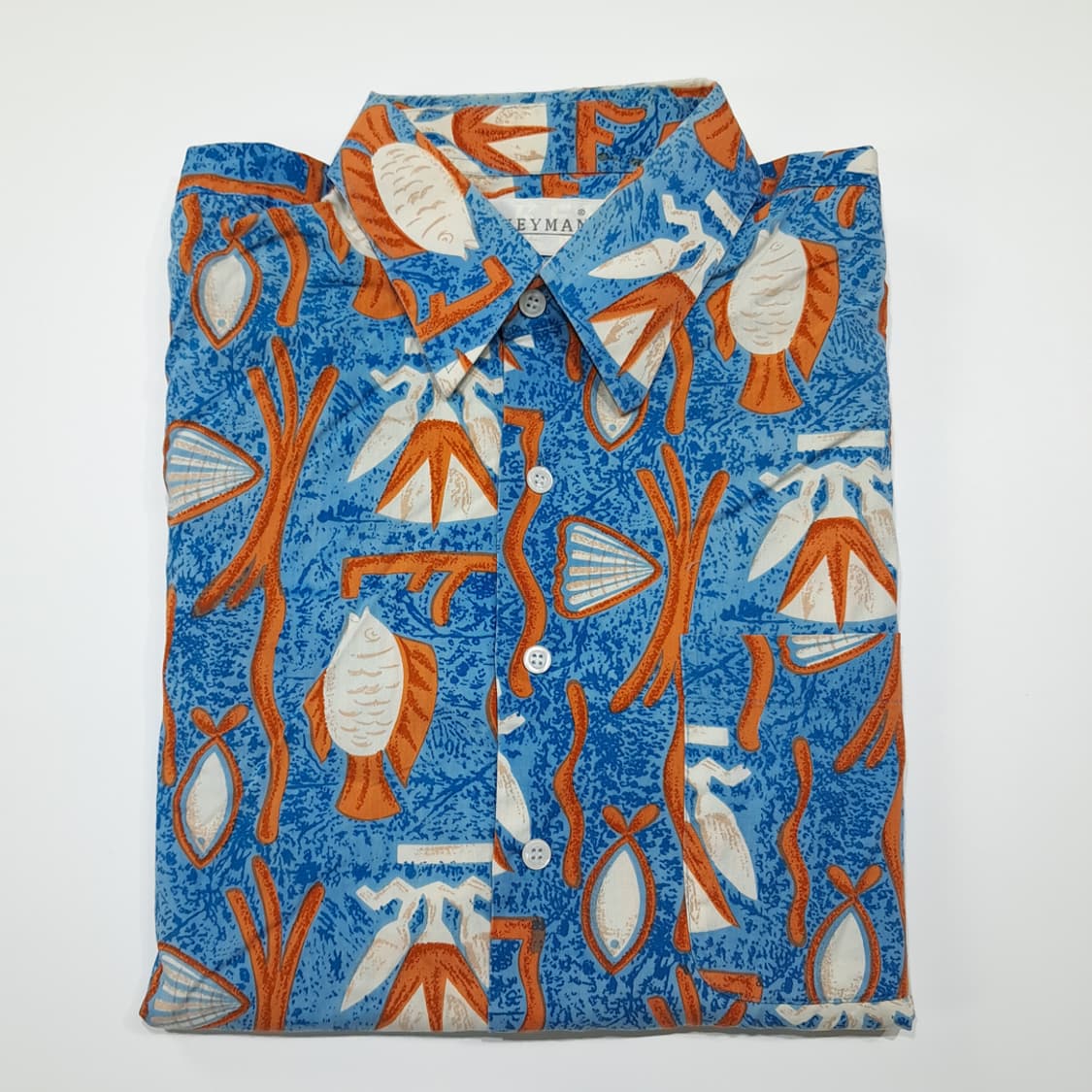 CK106 XL 키맨 90s 빈티지 아쿠아 마린 반팔 셔츠 남방 상품이미지6