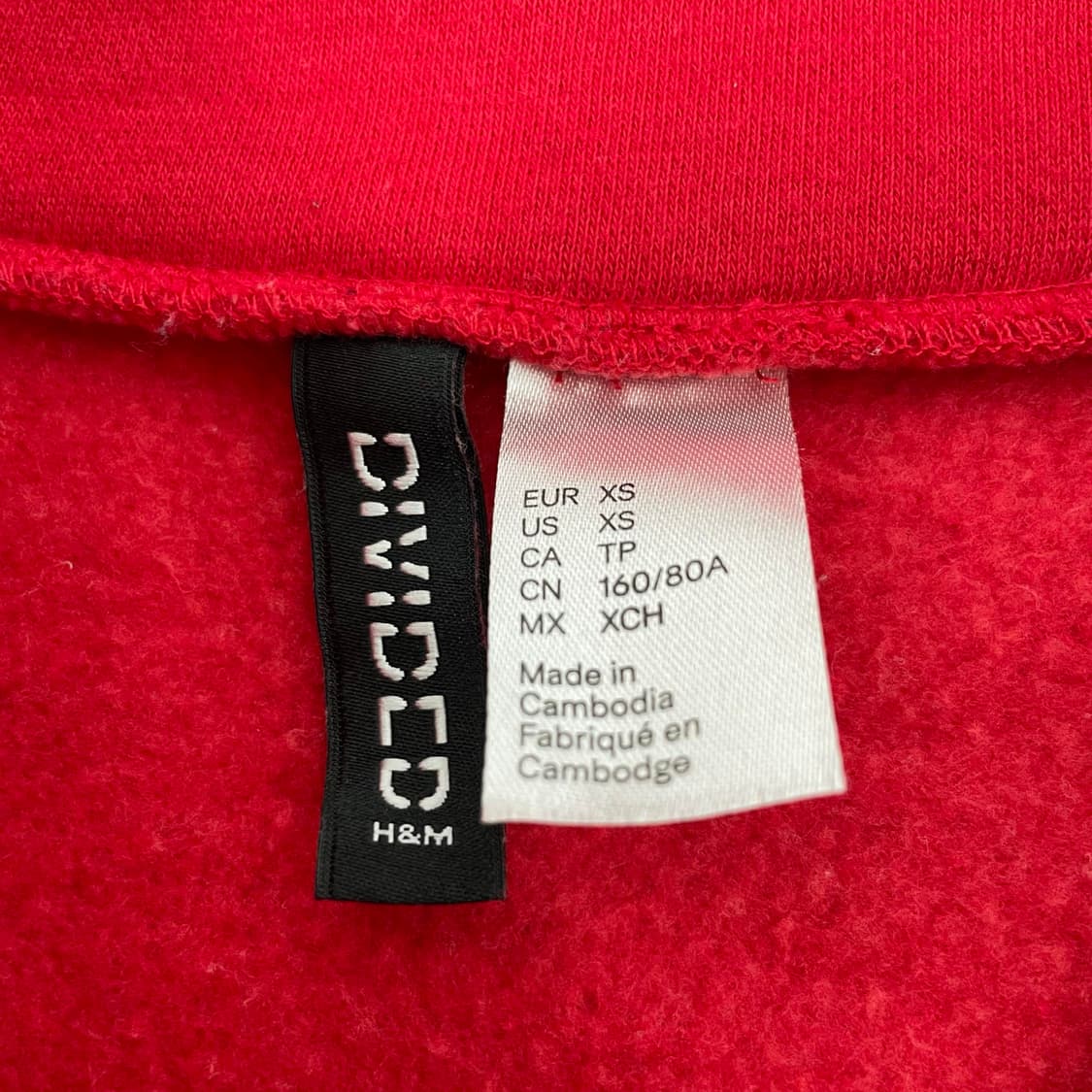 에이치앤엠 반집업 크롭 맨투맨 상품이미지3