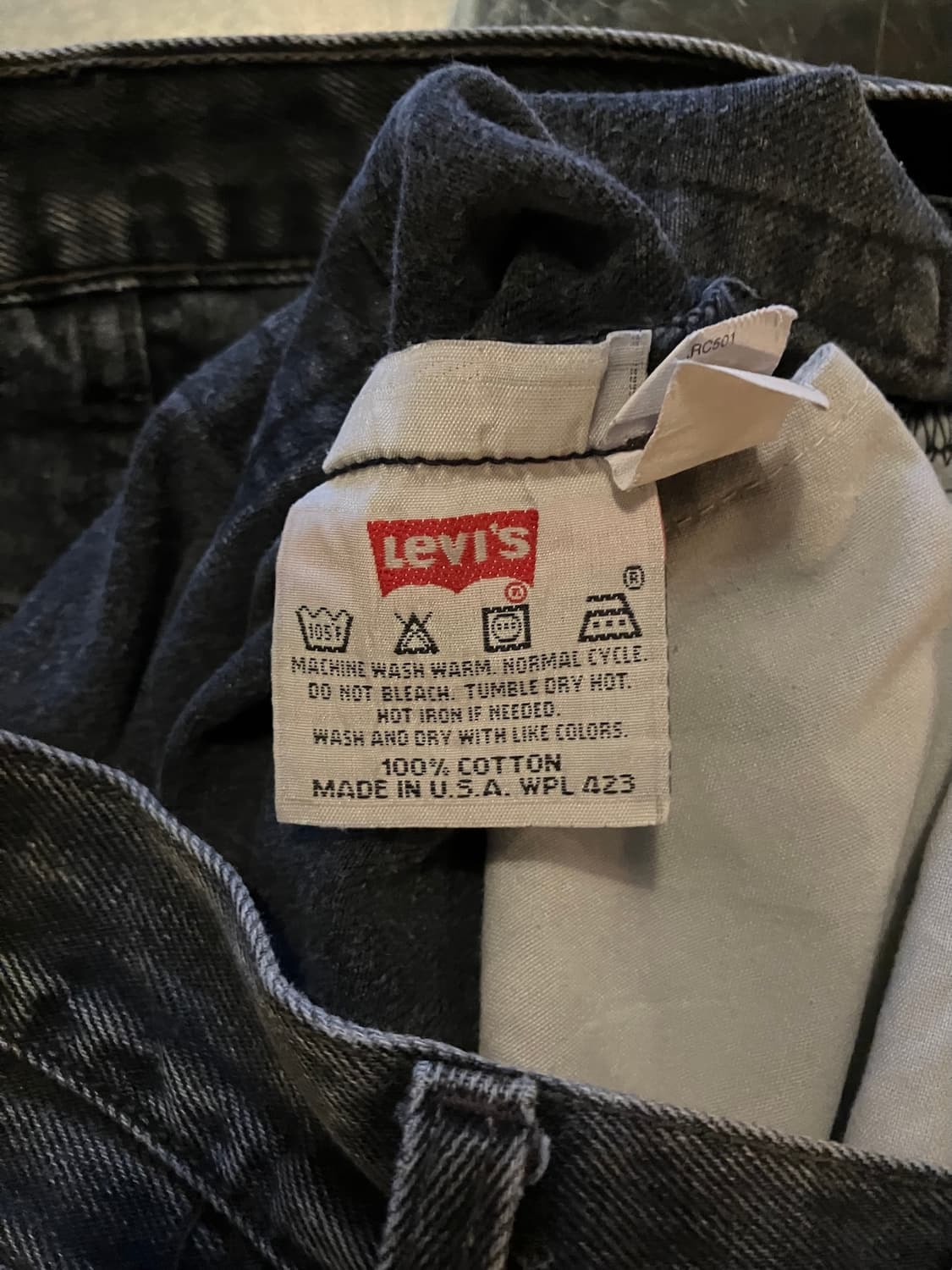 90s USA 빈티지 리바이스 501 0660 블랙진 흑청 데님 팬츠 상품이미지9