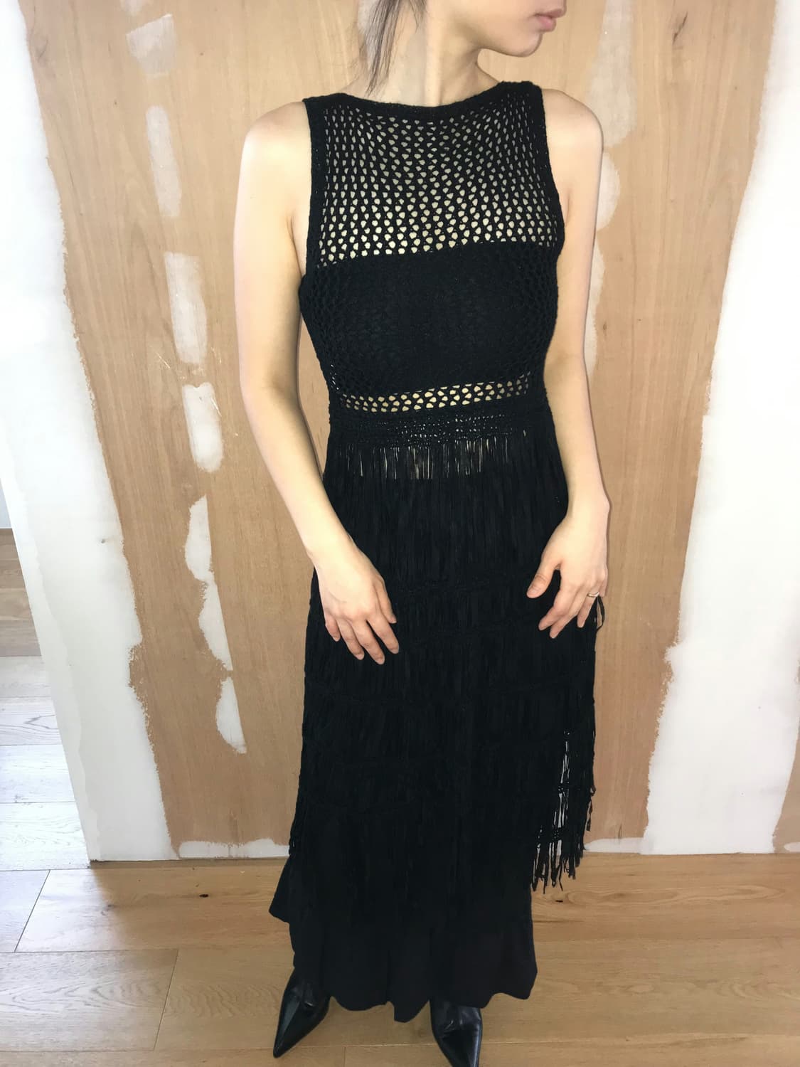 vintage black net one-piece 상품이미지3