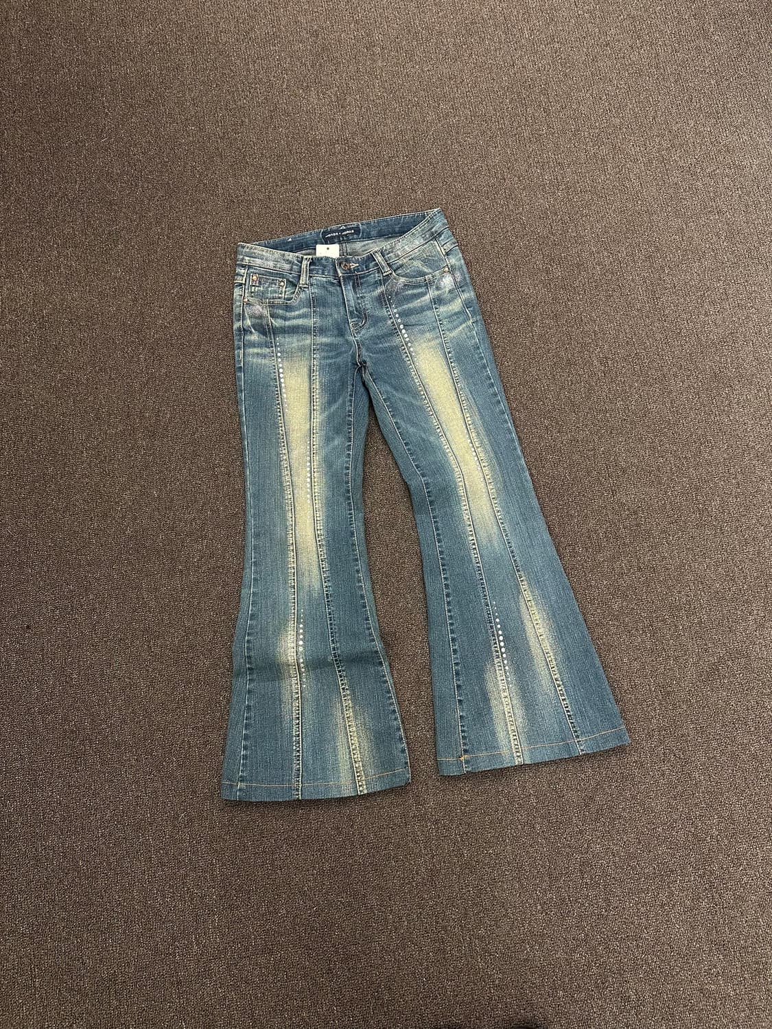 28)Jaba Jeans 빈티지 여성 비즈 디테일 부츠컷 데님팬츠 상품이미지4