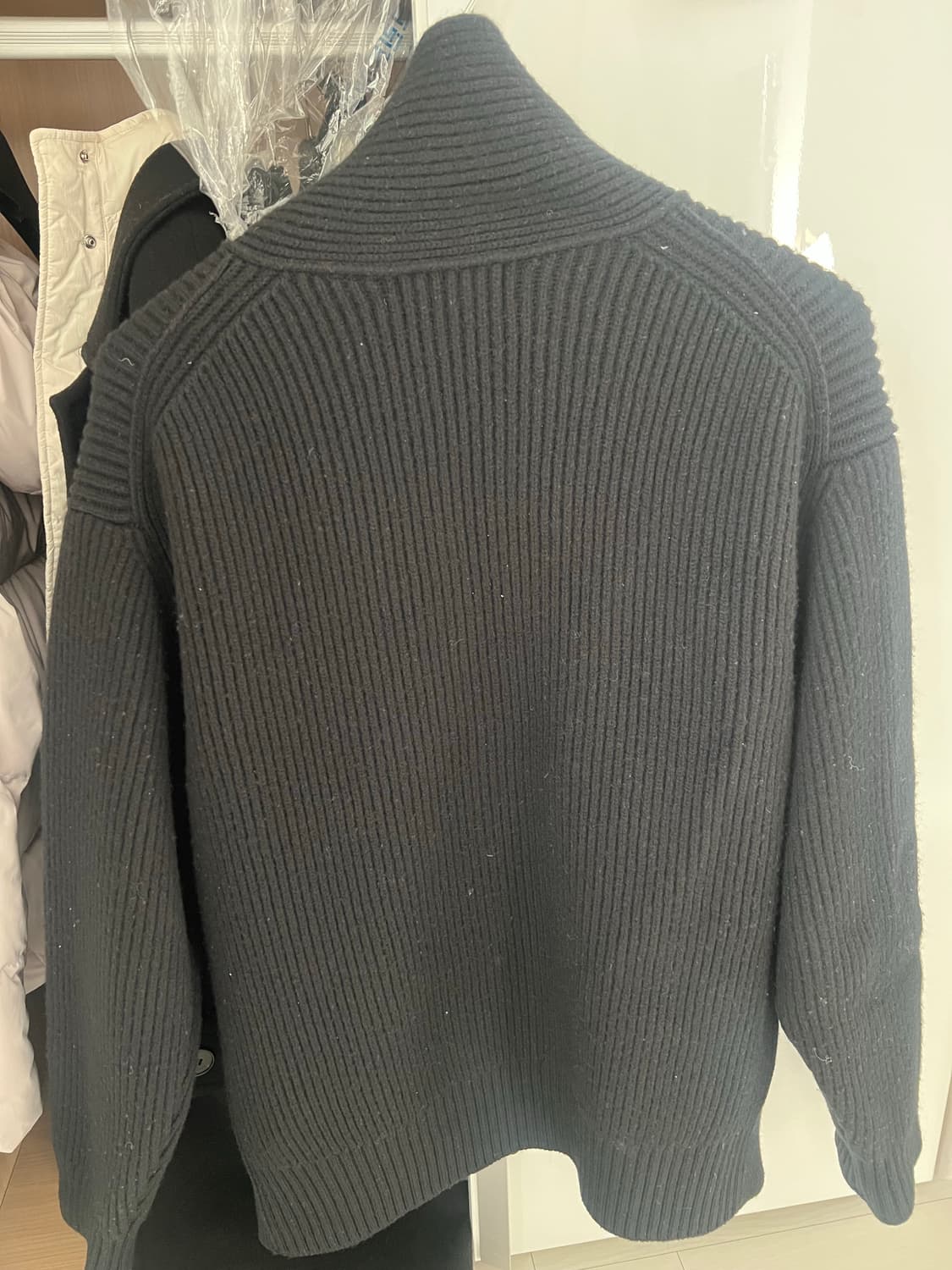 타임옴므 캐시미어 집업 가디건 블랙 95 상품이미지3