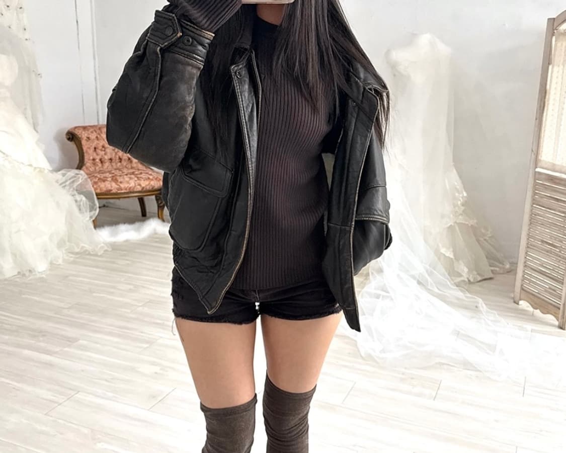 Deep Dark Brown Y2k Short Pants 상품이미지8