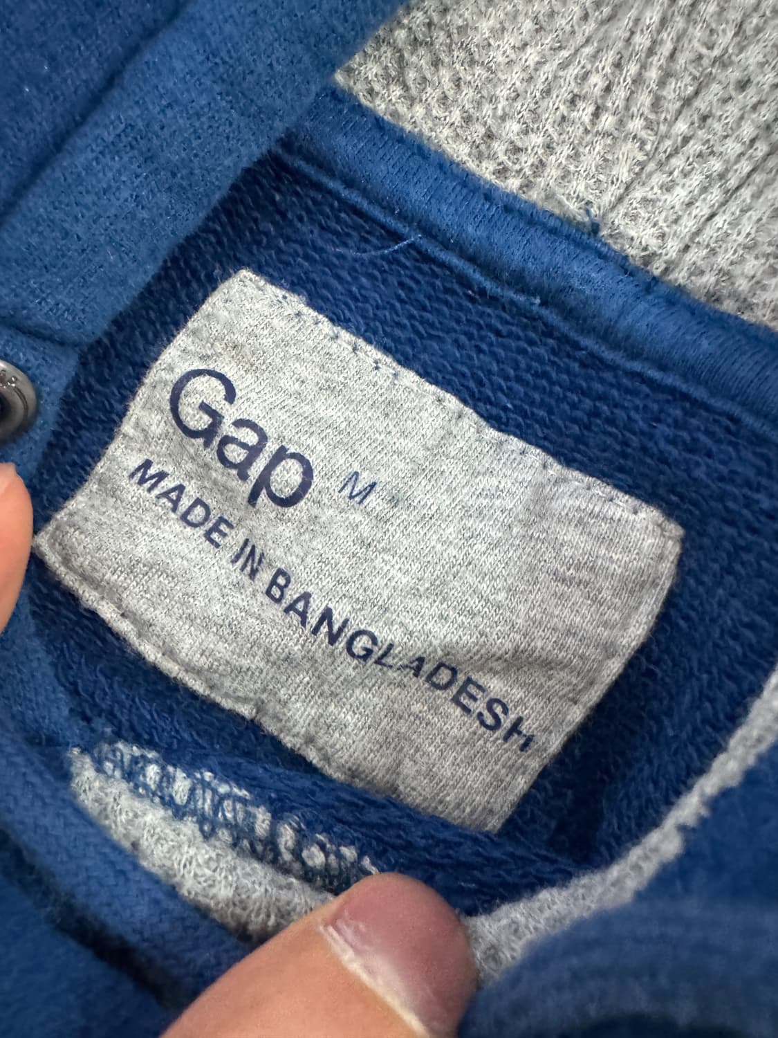 Gap 갭 빅 로고 시그니처 블루 후드티 L ~ XL 상품이미지3