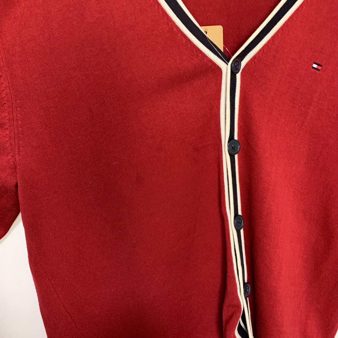 타미힐피거 버건디 가디건 XL 빈티지 남녀공용 상품이미지5