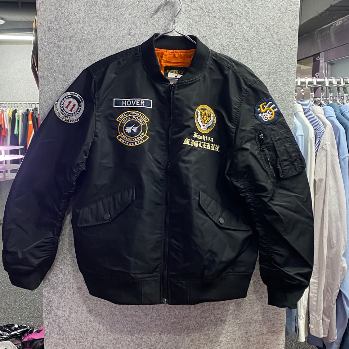 빈티지 패치 빅로고 블랙 항공 점퍼 B3225 상품이미지2