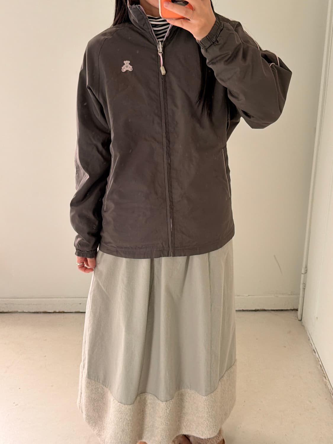 일본빈티지 하구미 잔체크 리버시블 바람막이 상품이미지2