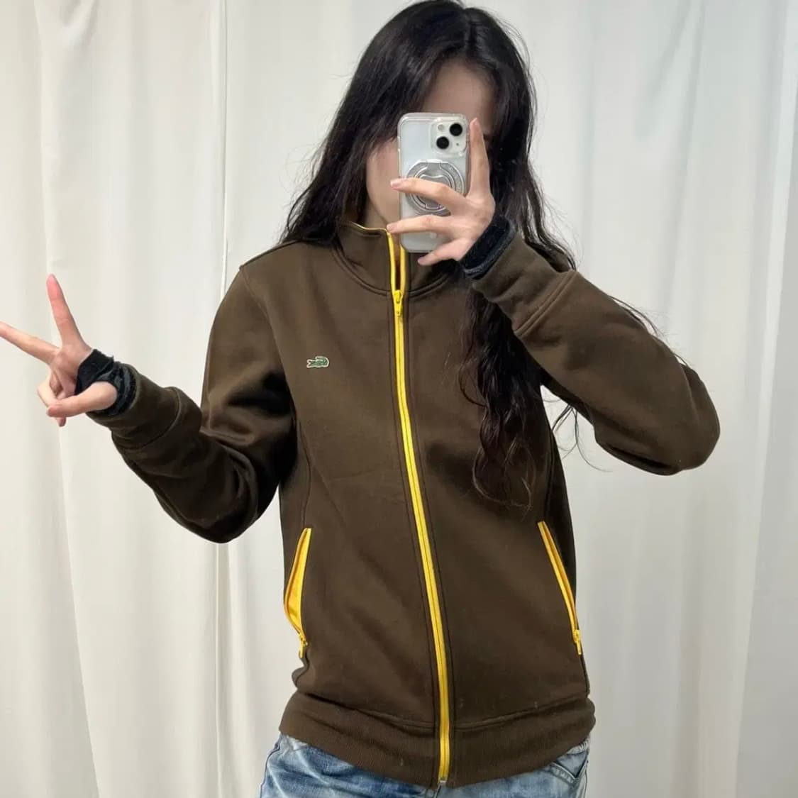 Lacoste Brown Zip-up 상품이미지2
