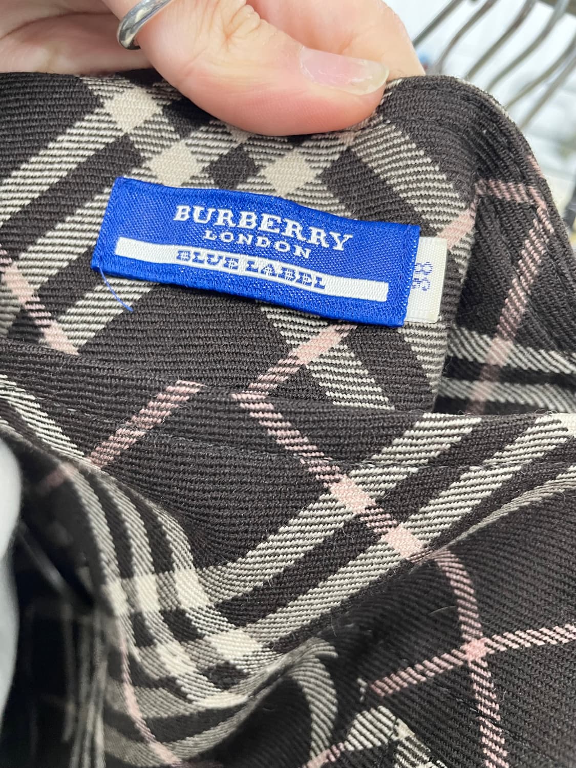 버버리 브라운 노바체크 버튼 스커트 상품이미지6