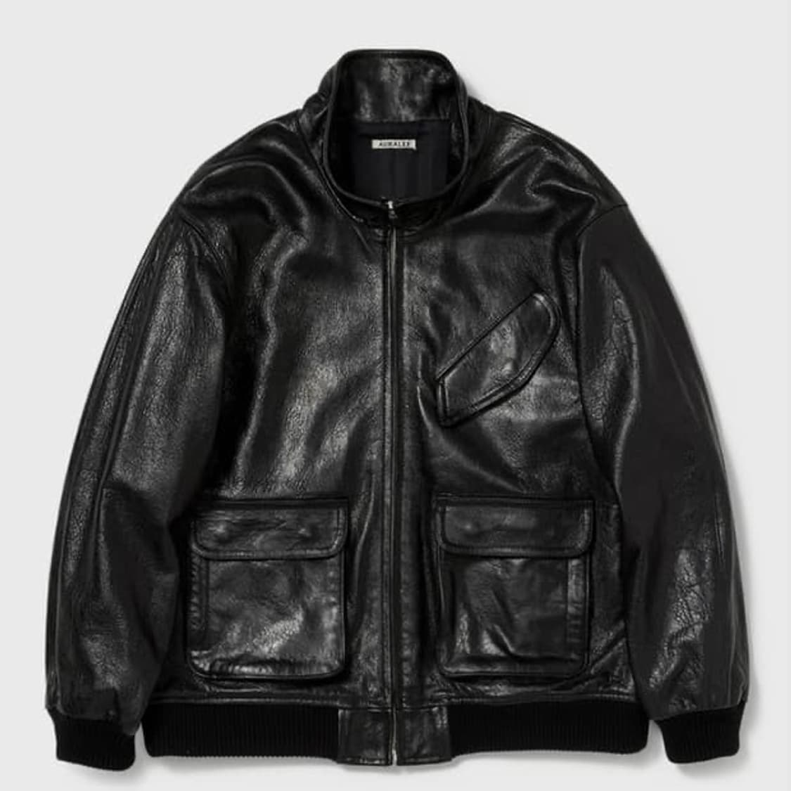 오라리 하드 램 레더 블루종 블랙 상품이미지1