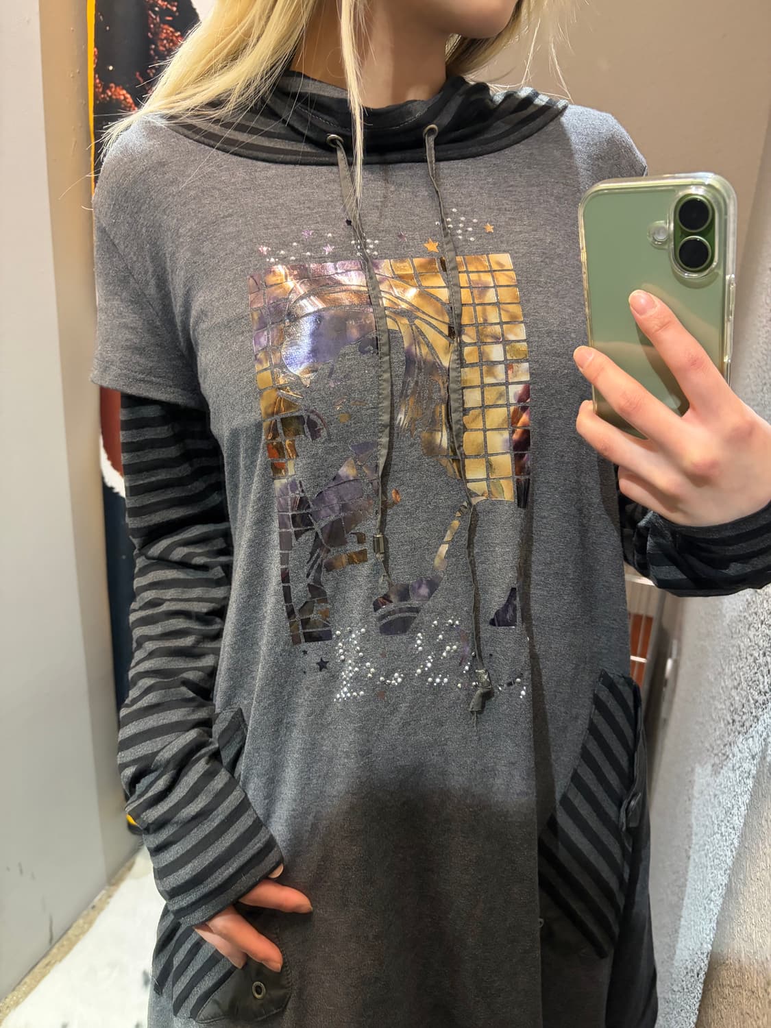 빈티지 디테일 레이어드 원피스 상품이미지3