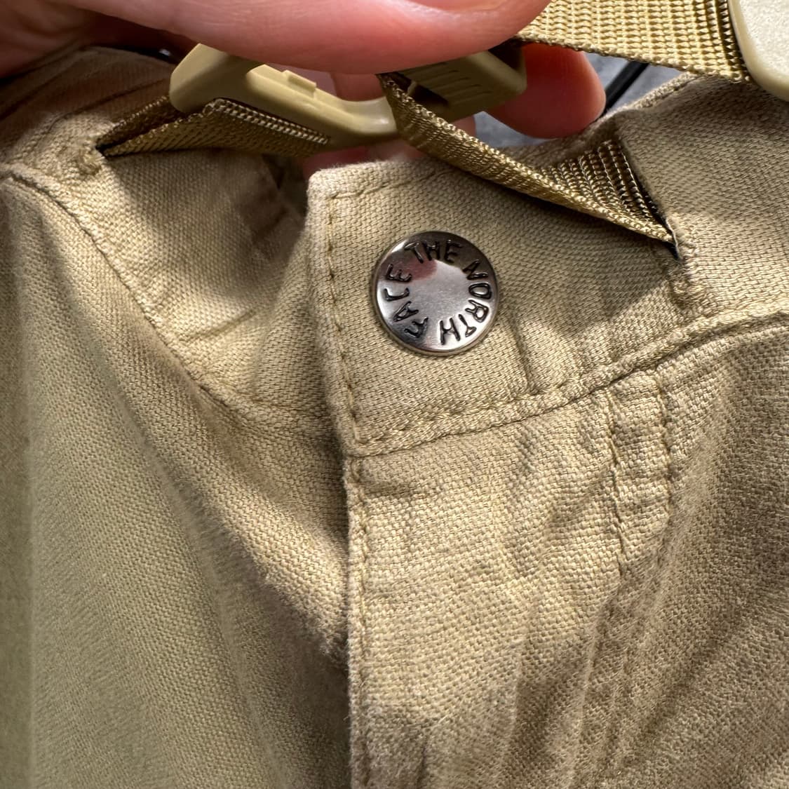 노스페이스 코튼 옥스 클라이밍 팬츠 전면 버클 포인트 베이지 상품이미지7