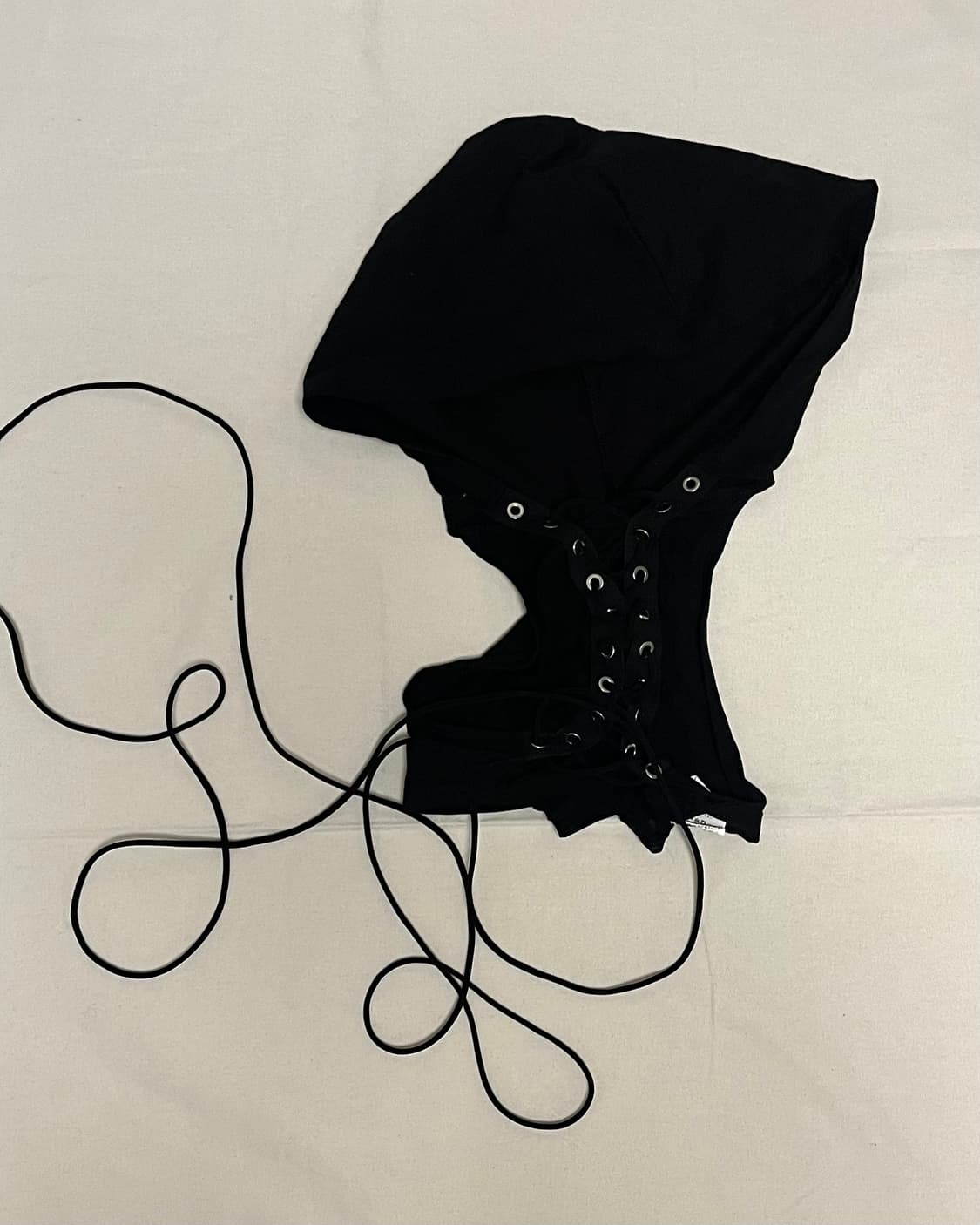 black eyelet hoodie sleeveless 상품이미지7