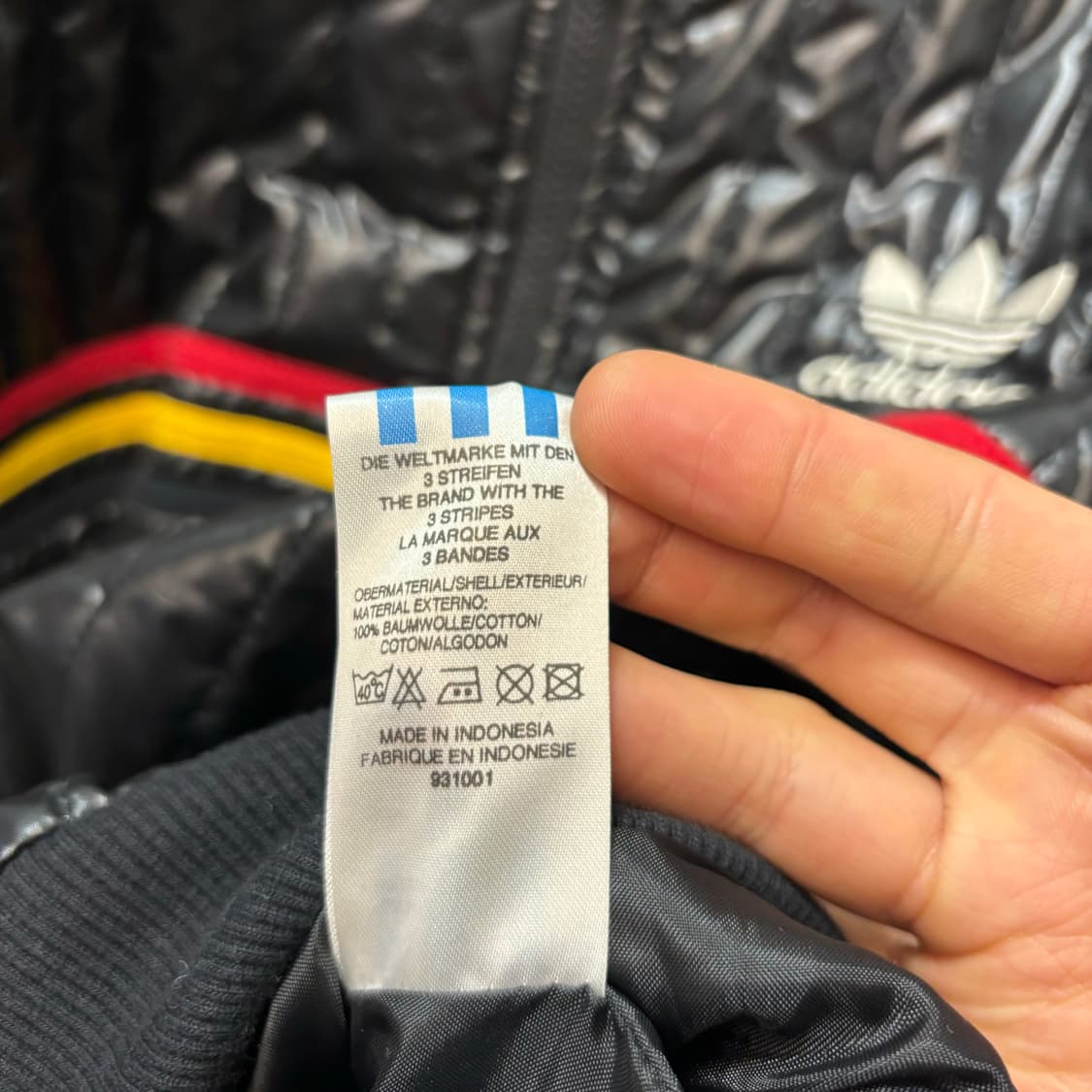 아디다스 벨기에 퀄팅 봄버 블랙 패딩 자켓 L 상품이미지8