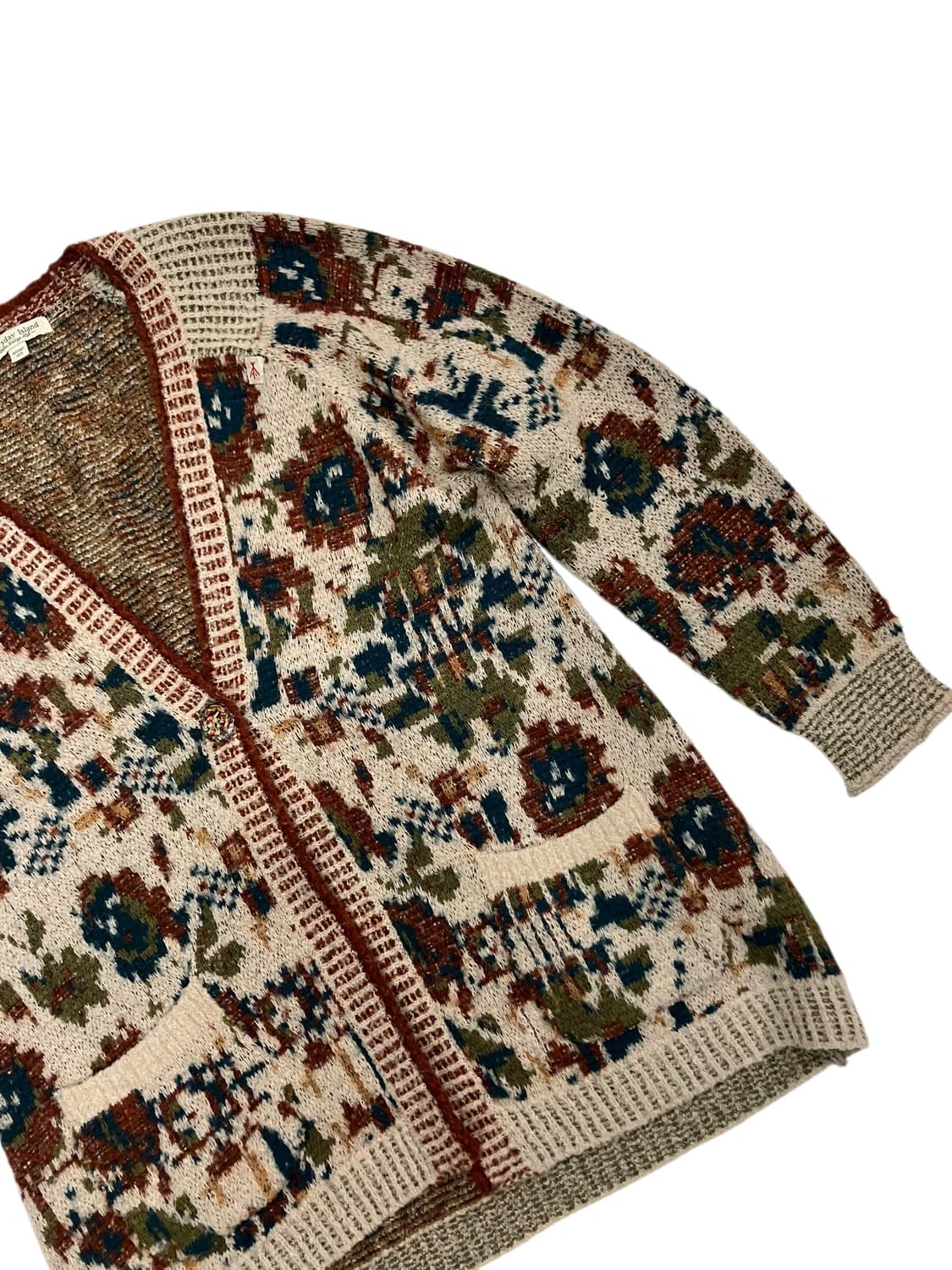 써스데이 아일랜드 패턴 니트 가디건 90 상품이미지2