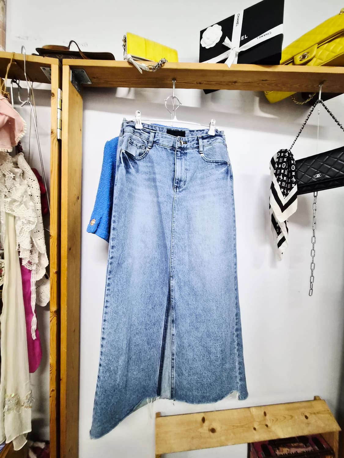 듀엘 여름 반팔 트위드자켓. 보브 데님스커트 상품이미지7