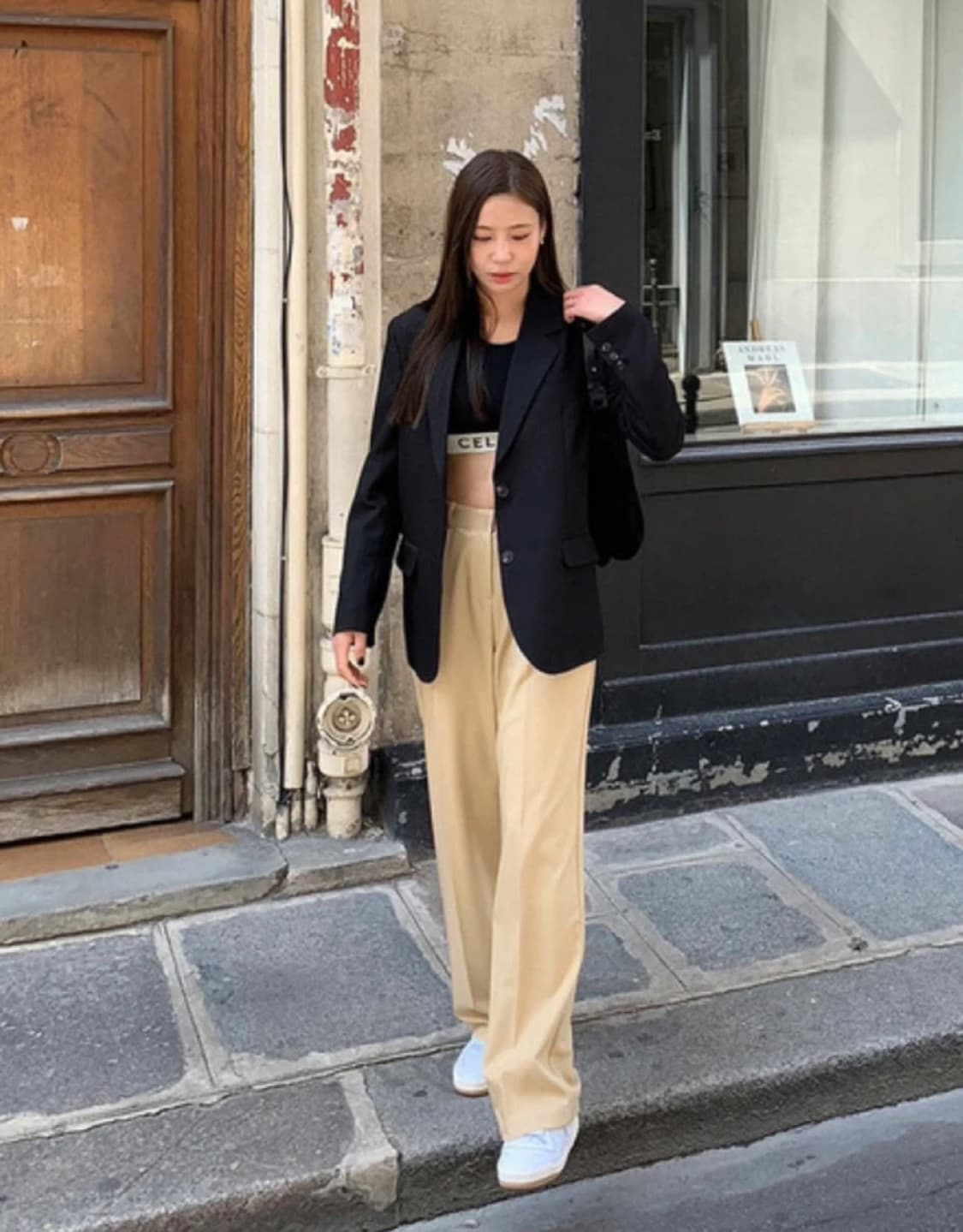 후기 1800개! 원로그 원턱슬랙스 베이지컬러 상품이미지2