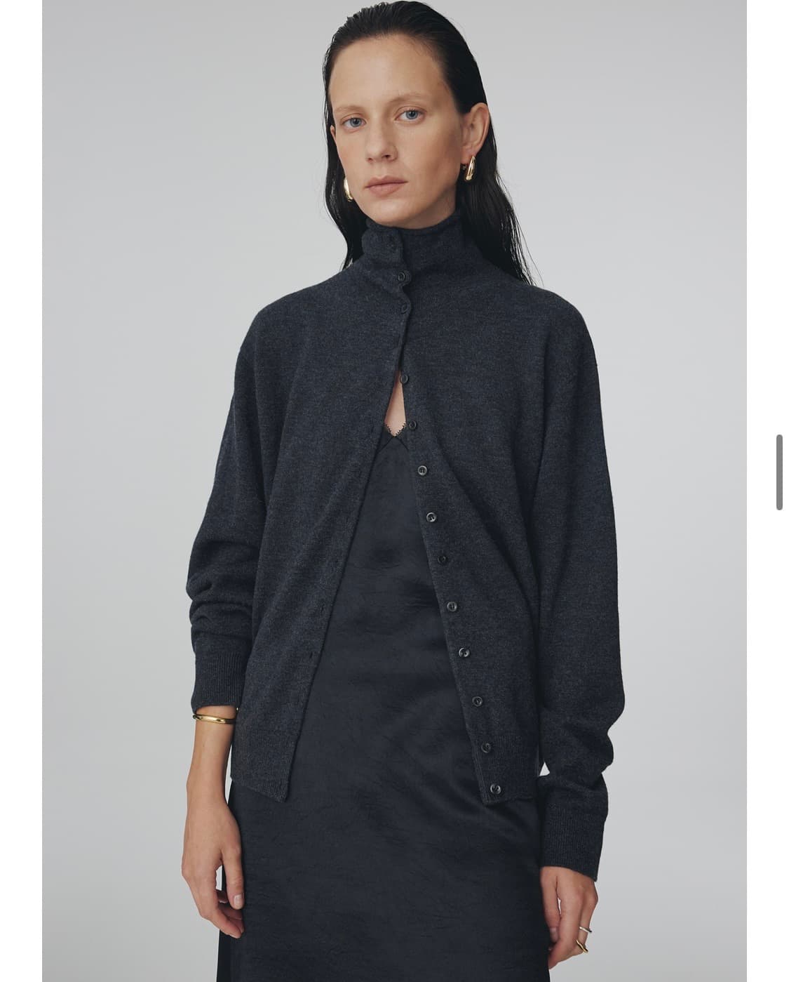 벳우먼 가디건 차콜 상품이미지1