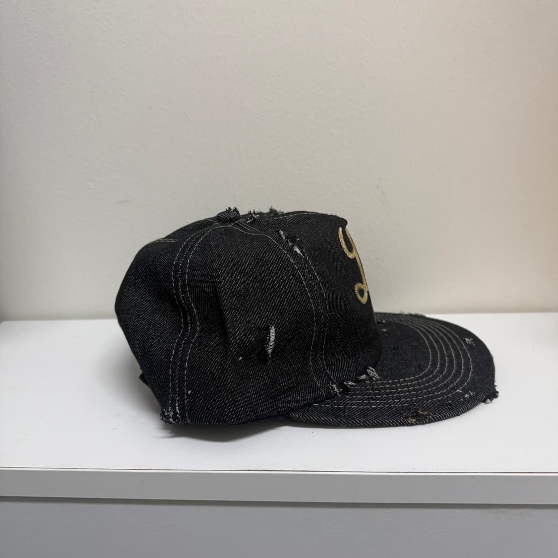 빈티지 디스트로이드 데님 캡 상품이미지6