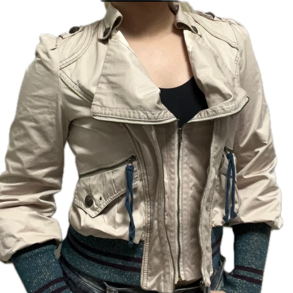 빈티지 y2k 와투케 투웨이 집업 자켓 상품이미지2