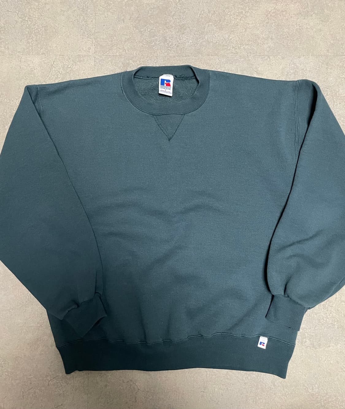 90s USA 러셀 RUSSELL 스웻 셔츠 맨투맨 다크 그린 상품이미지1