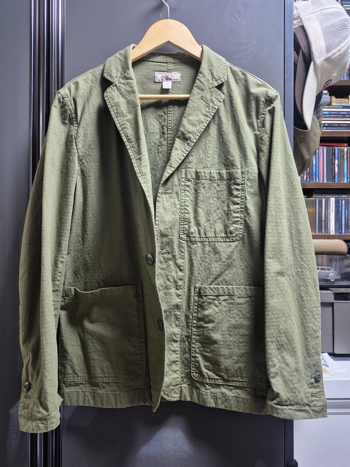 월러스앤반즈 tessuti sondrio 립스탑 밀리터리 블레이저 자켓 상품이미지1