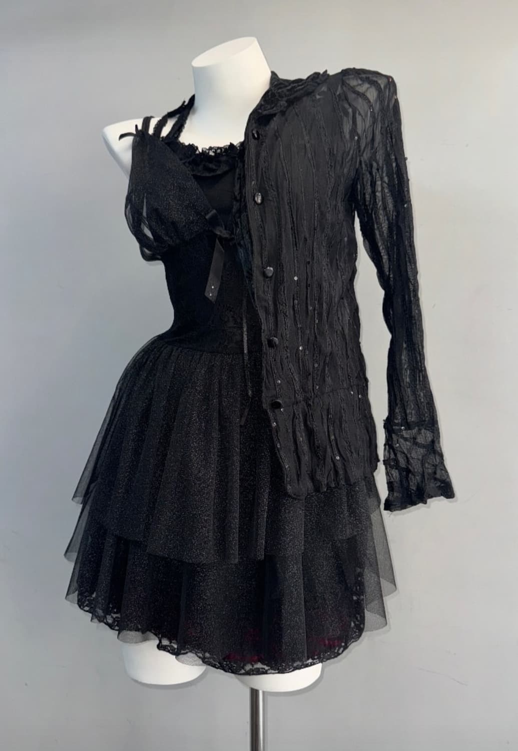 빈티지 갸루 고스 펑크 코디 세트 (4ps 구성) 큐빈티지 와이즈걸 케토 상품이미지1