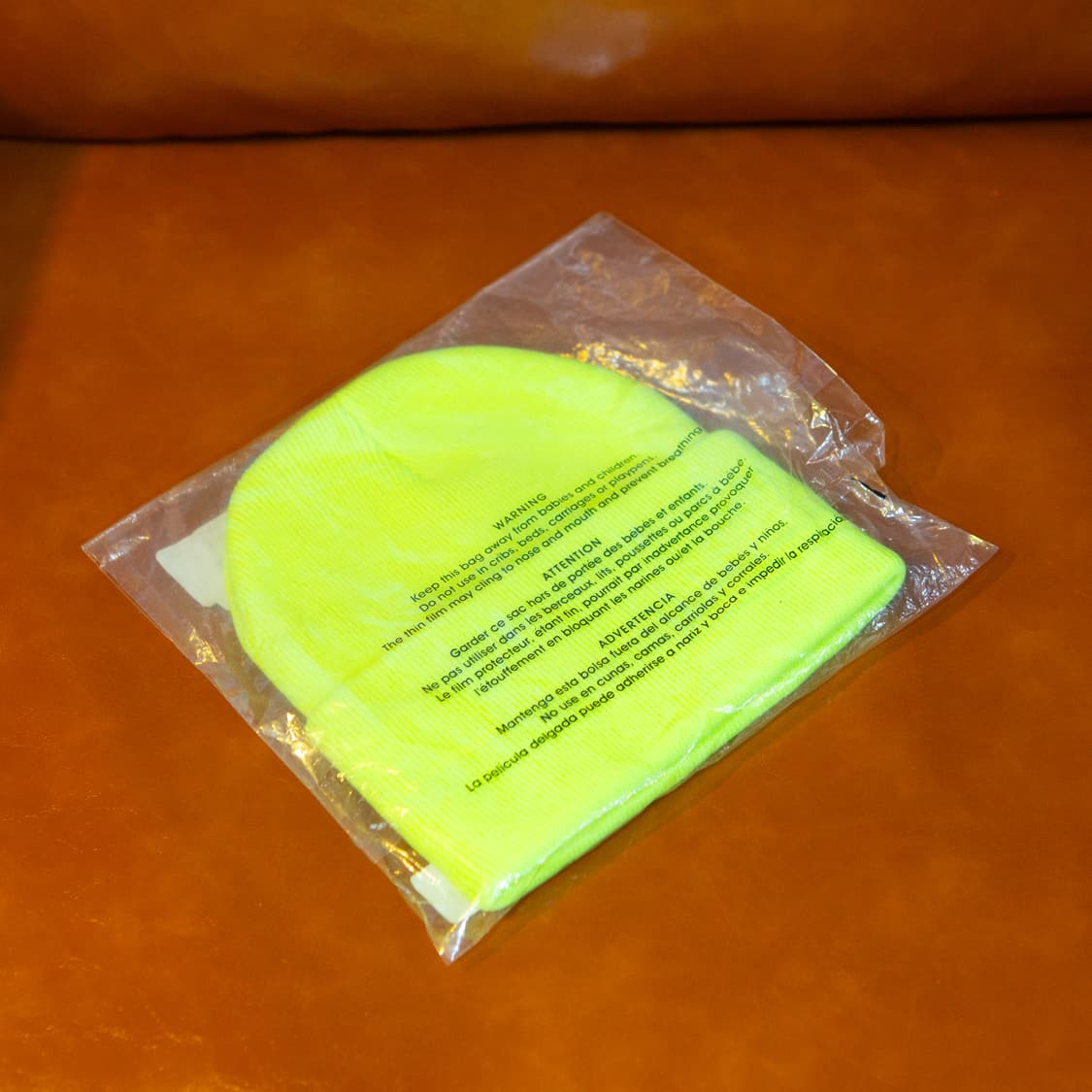 AWGE 로고 비니 옐로우 상품이미지3