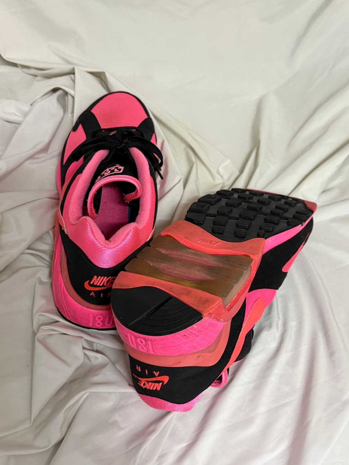 나이키 x 꼼데가르송 옴므 플러스 에어맥스 180 블랙 핑크 상품이미지7