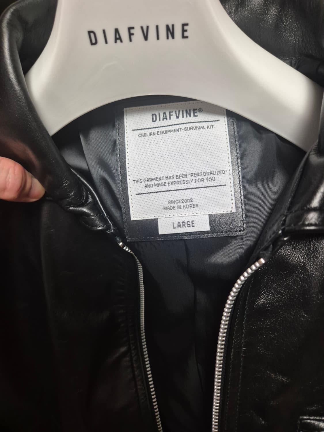디아프바인 715 가죽블루종 L사이즈팝니다 상품이미지1