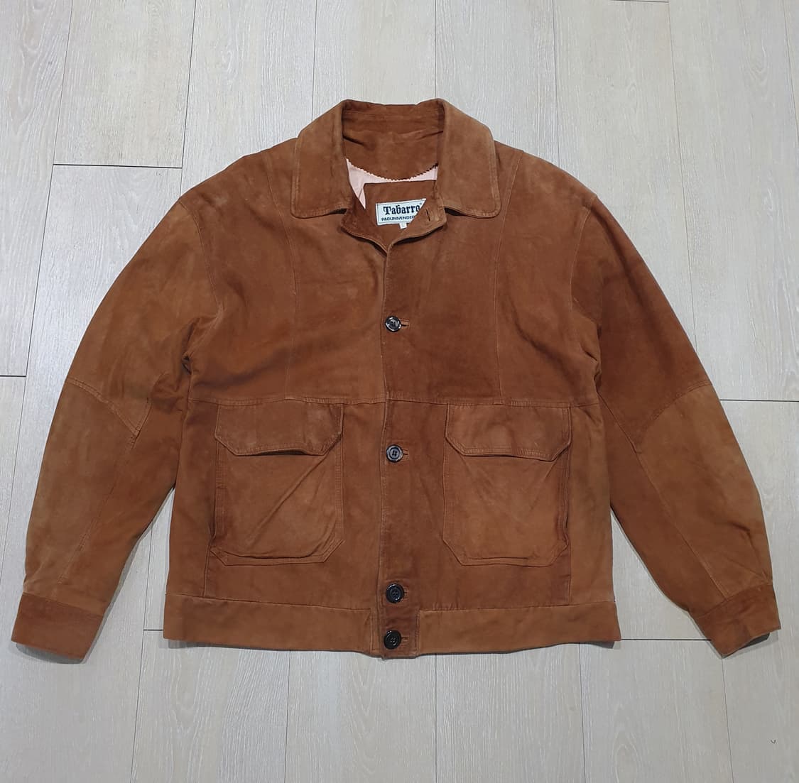 유럽 빈티지 양가죽 스웨이드 블루종 자켓 L (105) 상품이미지1