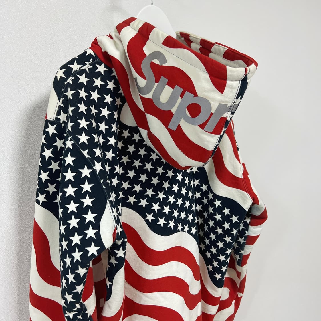 슈프림 14FW 3M 리플렉티브 성조기 써멀 후드집업 상품이미지3