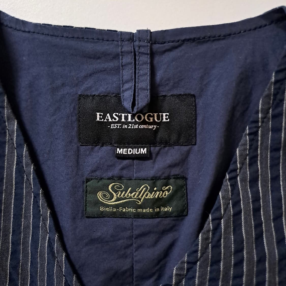 (택포) 이스트로그 이태리 원단 스트라이프 베스트 M B668 상품이미지7