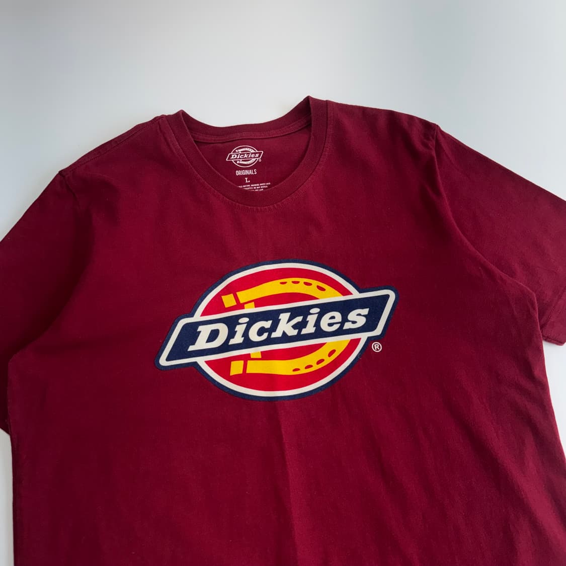 Dickies 디키즈 원형로고 버건디 반팔 상품이미지4