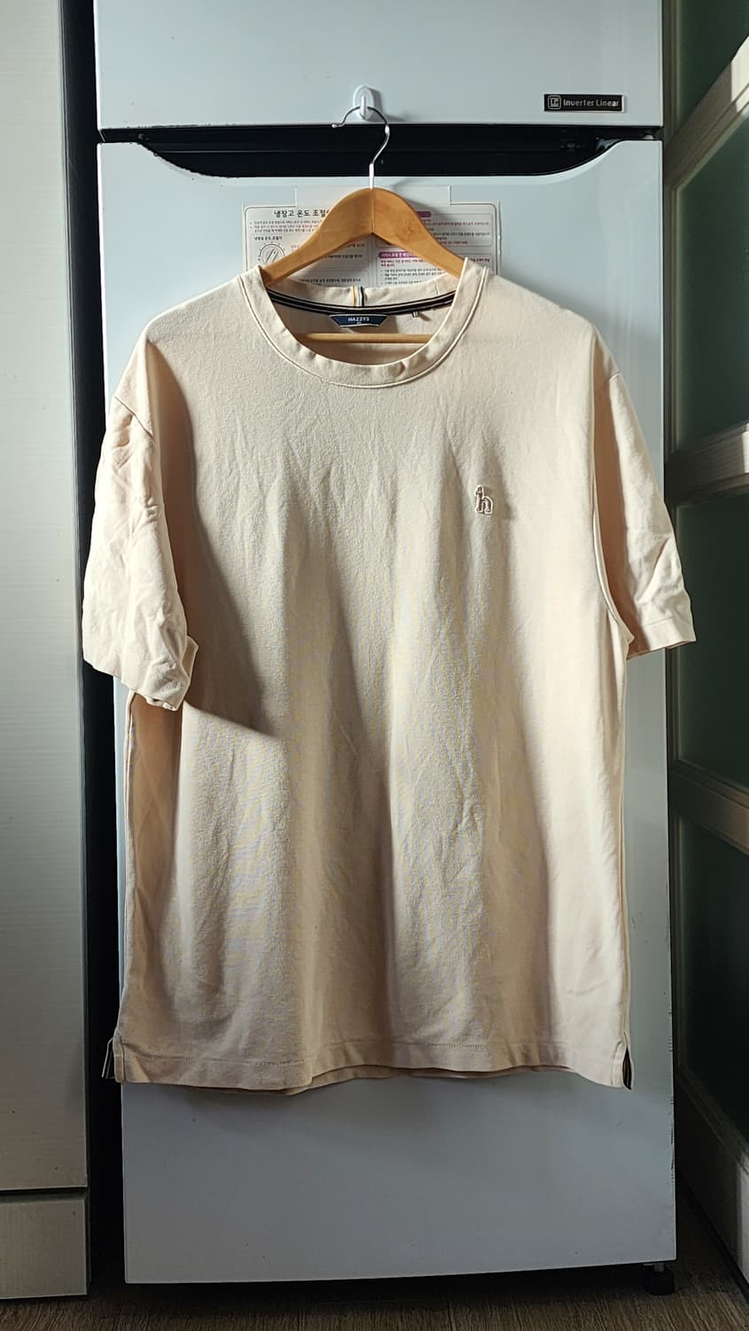 헤지스 남성 아이보리 반팔 티셔츠 105 상품이미지1