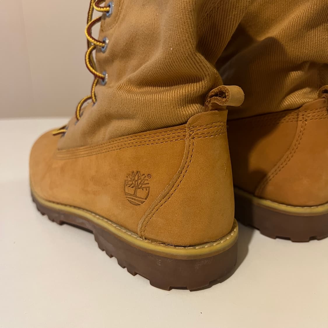 레더 텍스타일 롤 탑 부츠  상품이미지4