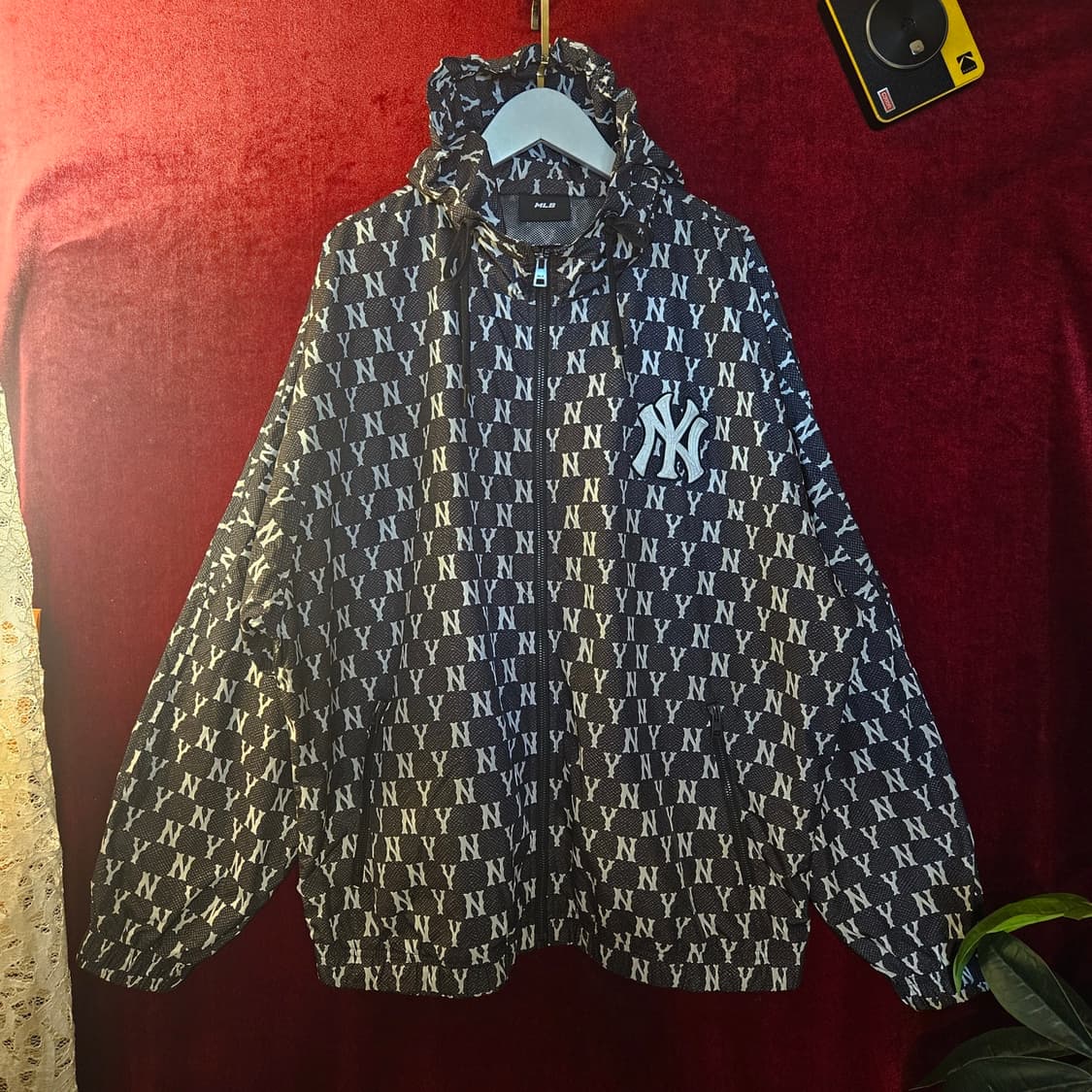 MLB 올 프린팅 뉴욕양키즈 후드 자켓 Lsize 상품이미지1