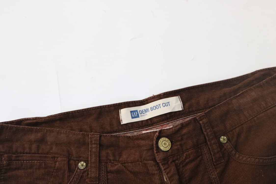 GAP 갭 빈티지 다크 브라운 코듀로이 데미 부츠컷 팬츠 (4) 상품이미지4
