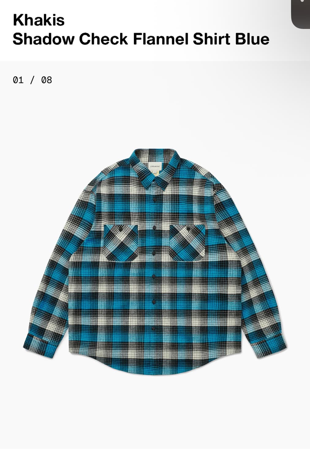 카키스 25fw 쉐도우 플란넬 셔츠 L 상품이미지1