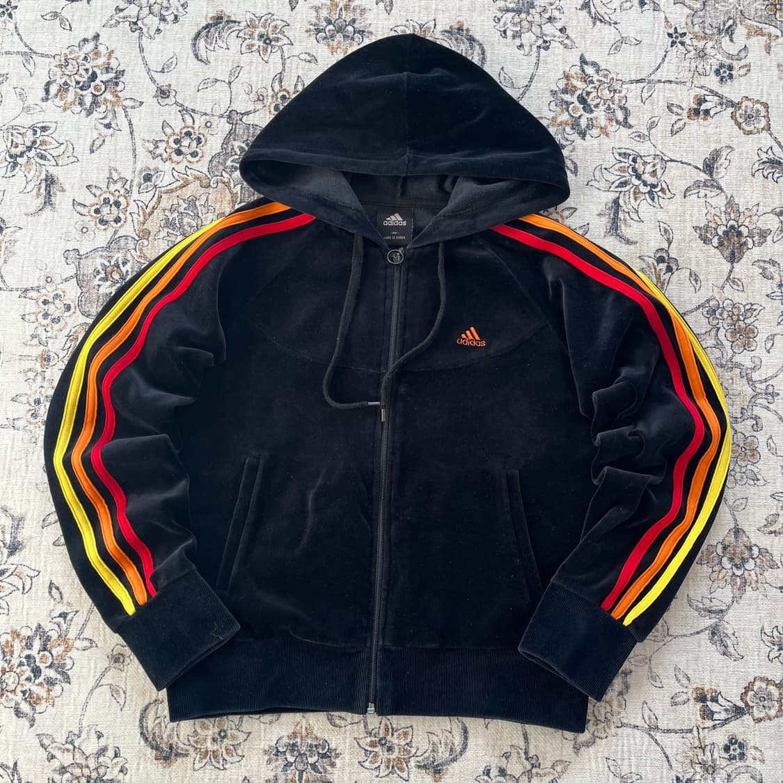 아디다스 벨루어 벨벳 후드 져지 상품이미지1