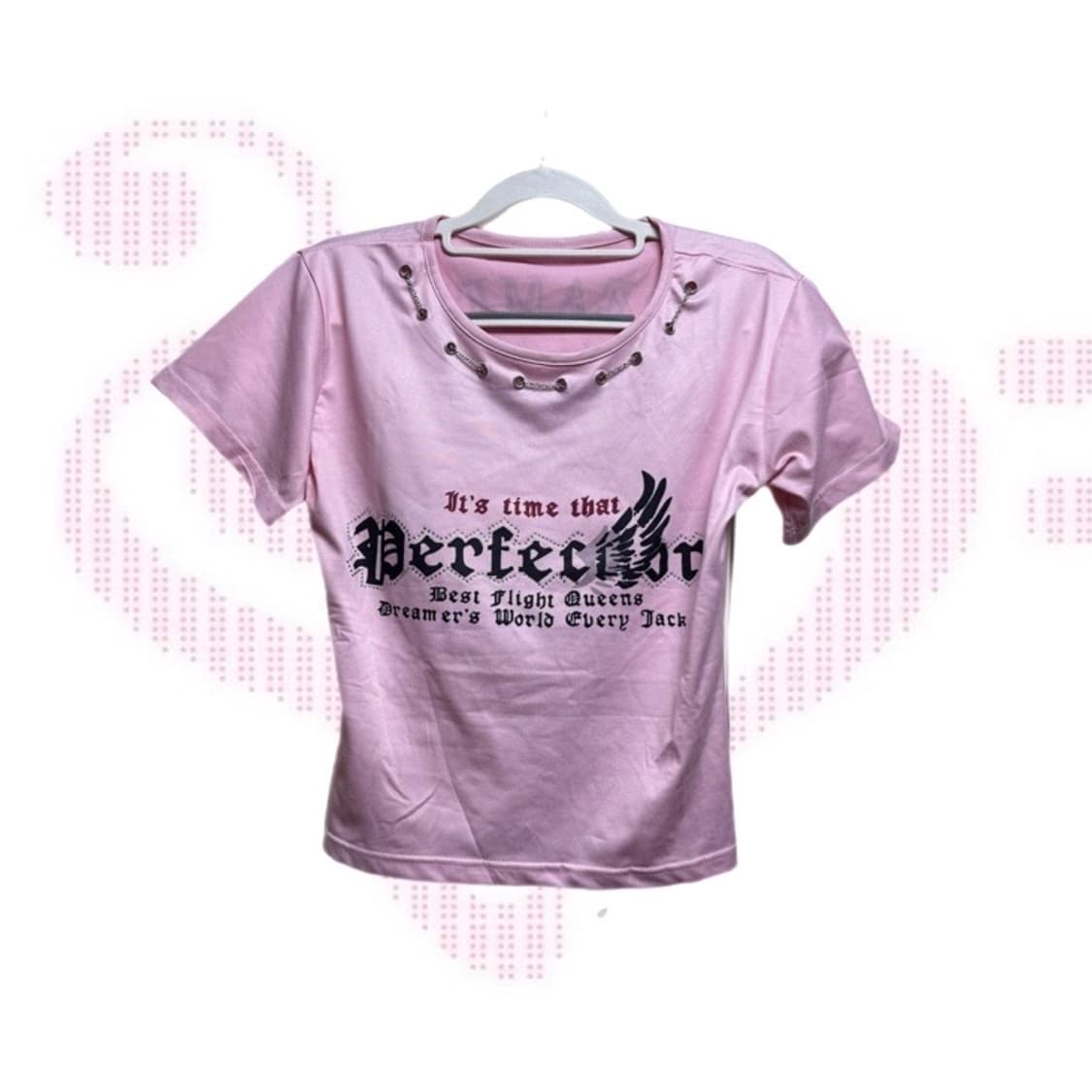 y2k 갸루 펑크 지뢰계 반팔 상품이미지1