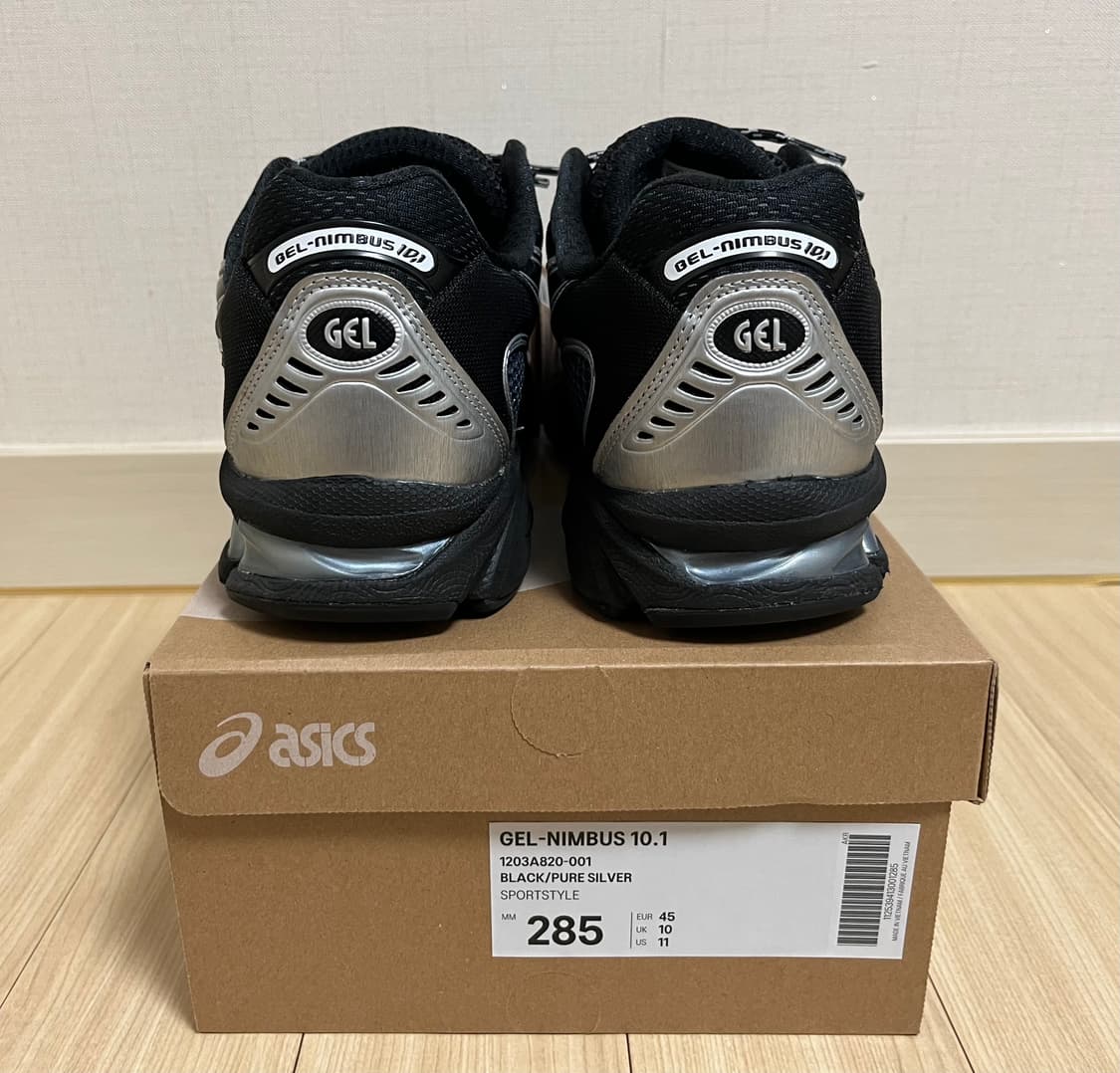 [285] 아식스 젤 님버스 10.1 블랙 퓨어실버 한국한정 상품이미지3
