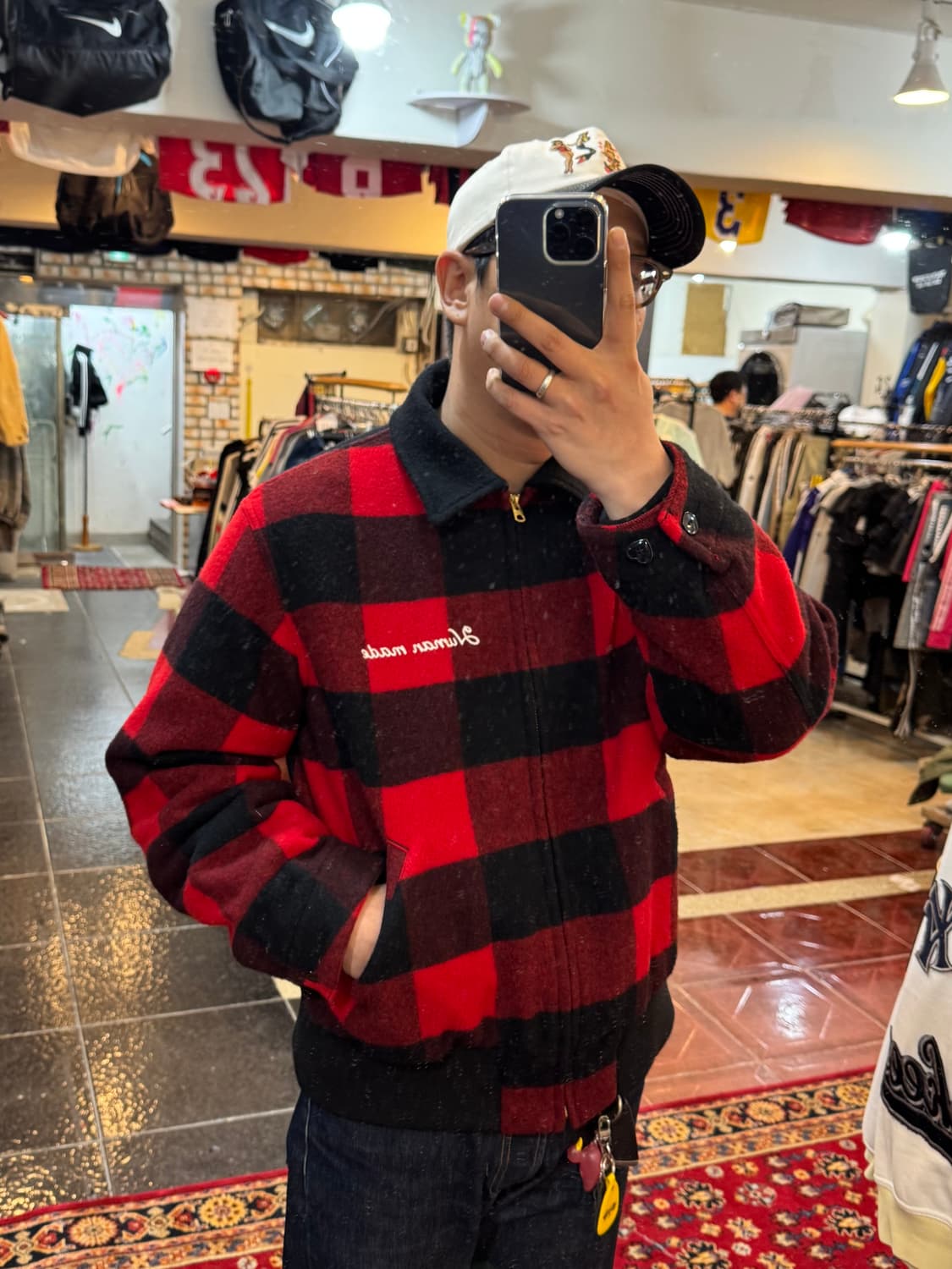 휴먼메이드 집업 럼버 자켓 레드 XL 상품이미지4