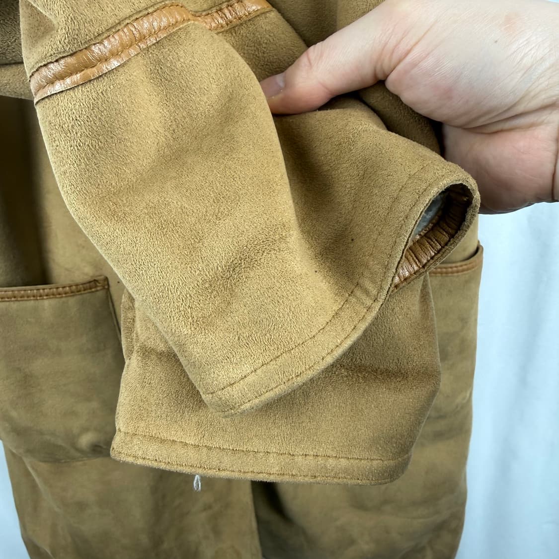 (77) 카루소 양가죽 스웨이드 무스탕 코트 상품이미지4