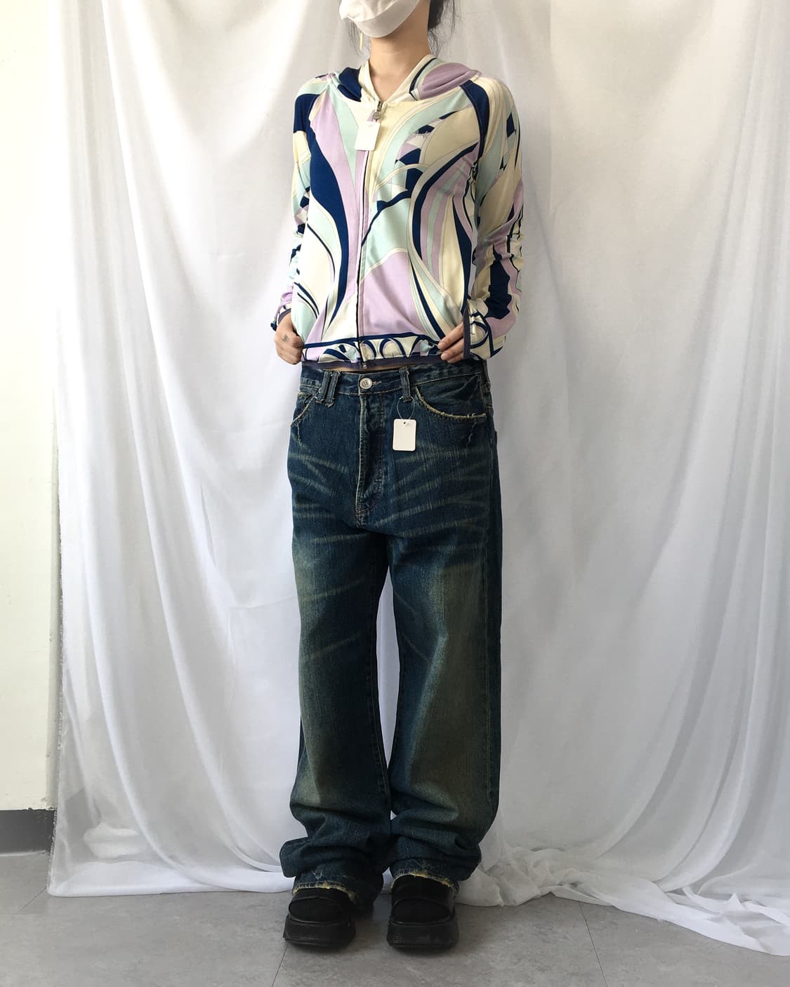 Pattern hood zip up 상품이미지4