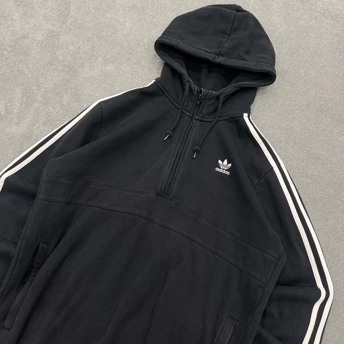 XL 아디다스 삼선 후드 하프집업 상품이미지2
