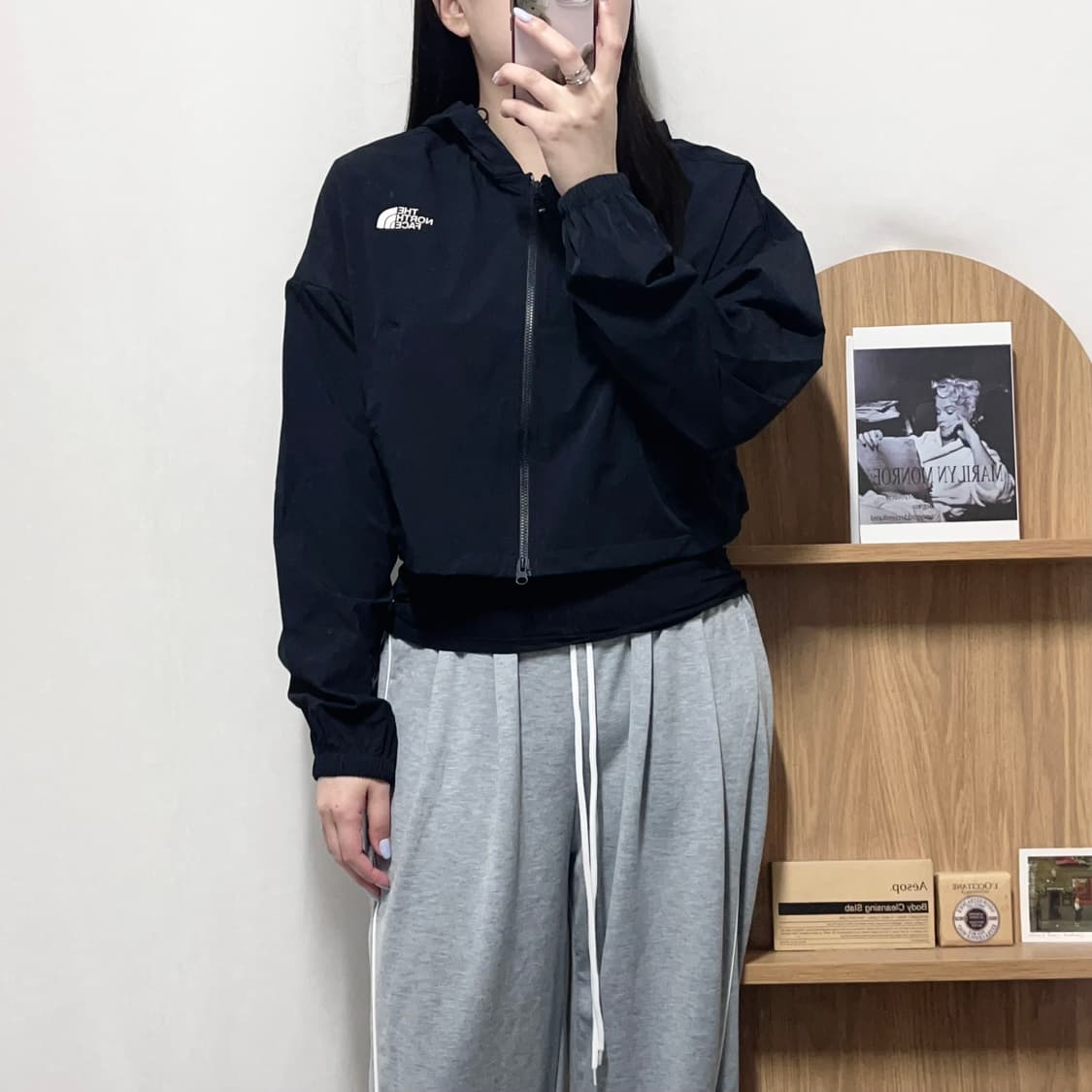 [정품] 노스페이스 블랙 투웨이 크롭 바막 [ M ] 상품이미지4