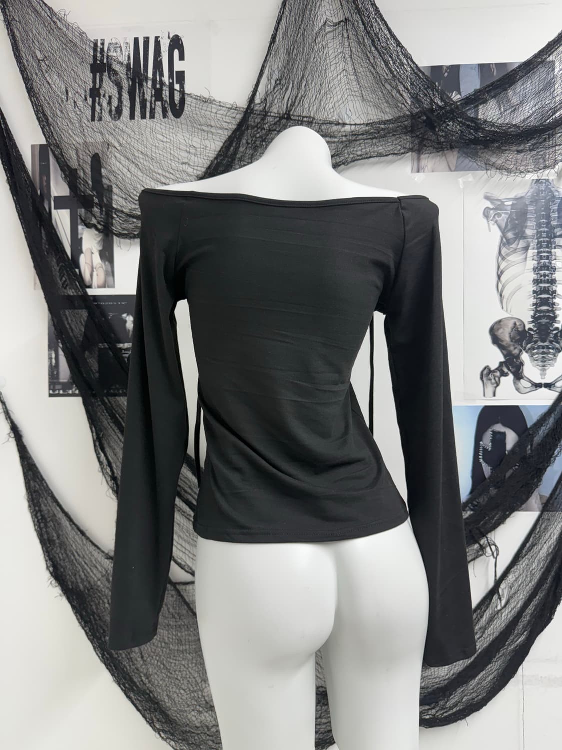 00s gal punk mood lettering skull longsl 상품이미지4