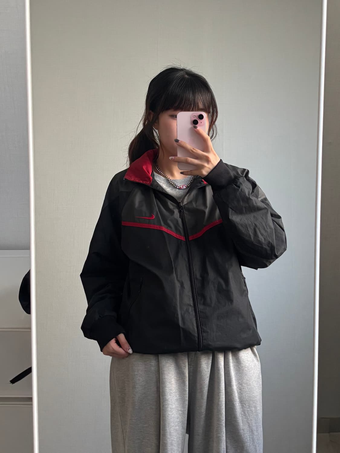 무배)나이키 올드스쿨 바람막이 M 상품이미지1