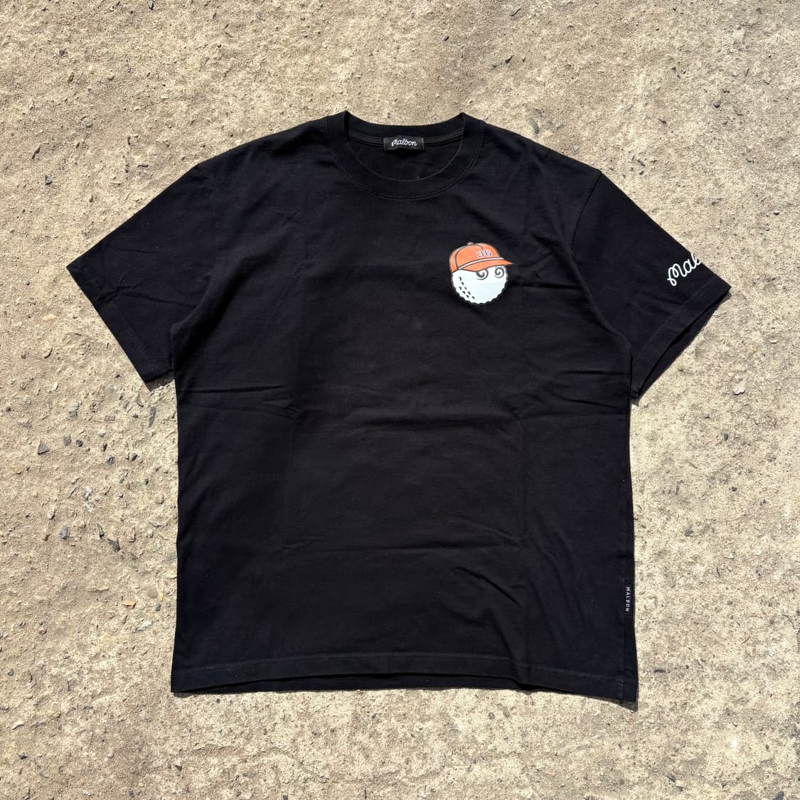 (2XL) 말본 X 100씨브즈 콜라보 블랙 반팔 티셔츠 상품이미지1